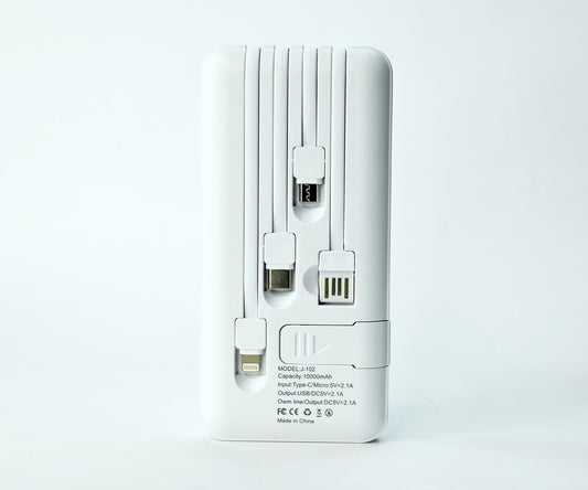 J-Cell 10000mAh Power Bank J-102 | 5-in-1 Fast Charging